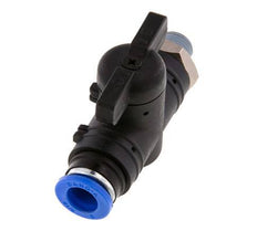 Válvula de bola recta de 2 vías 8 mm - R1/8'' Plástico/Latón