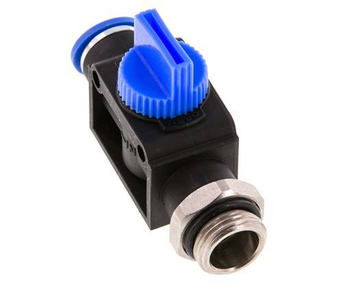 Válvula manual de cierre de 3/2 vías de 10 mm - G3/8'' Plástico/Latón Ventilación del lado del tubo