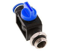 Válvula manual de cierre de 3/2 vías de 10 mm - G3/8'' Plástico/Latón Ventilación del lado del tubo