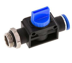 Válvula manual de cierre de 3/2 vías de 10 mm - G3/8'' Plástico/Latón Ventilación del lado del tubo