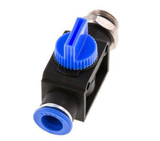 Válvula manual de cierre de 3/2 vías de 10 mm - G3/8'' Plástico/Latón Ventilación del lado del tubo
