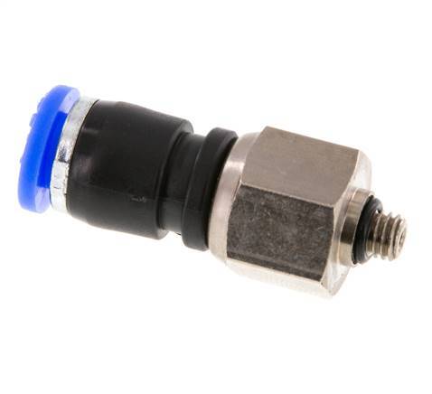 Junta giratoria de 6mm y M5 Rosca macho níquel-latón/PBT NBR giratorio