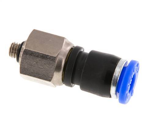 Junta giratoria de 6mm y M5 Rosca macho níquel-latón/PBT NBR giratorio