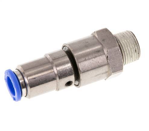Junta giratoria rápida de 10mm y R3/8'' Roscas macho de latón niquelado/PBT NBR Giratorio