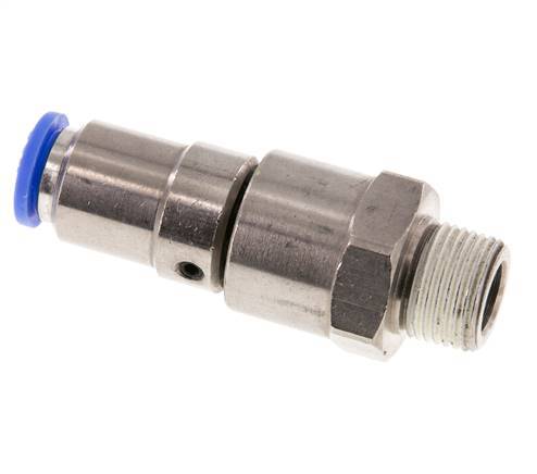 Junta giratoria rápida de 10mm y R3/8'' Roscas macho de latón niquelado/PBT NBR Giratorio