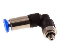 Racor rápido 4mm y M5 macho Codo autoblocante Latón/PBT 0-10bar (0-145psi)