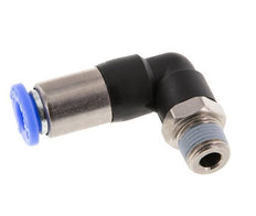 Racor de 6mm y R1/8'' Codo macho autoblocante Latón/PBT 0-10bar (0-145psi) [2 Piezas]