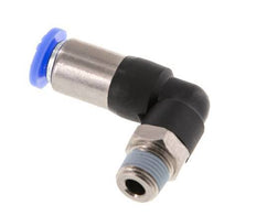 Racor de 6mm y R1/8'' Codo macho autoblocante Latón/PBT 0-10bar (0-145psi) [2 Piezas]