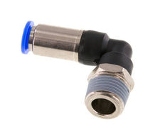 Racor rápido 10mm y R1/2'' Codo macho autoblocante Latón/PBT 0-10bar (0-145psi)