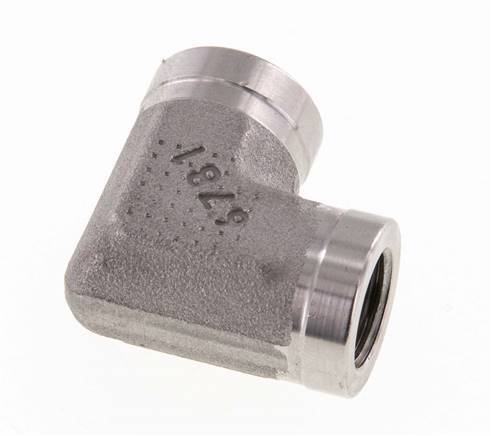 Racor acodado 90deg G1/4'' Hembra Acero inoxidable de alta presión 350bar (4917.5psi) Hidráulico