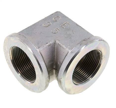 Racor acodado 90deg G1 1/2'' Hembra Acero Alta Presión 160bar (2248.0psi) Hidráulico