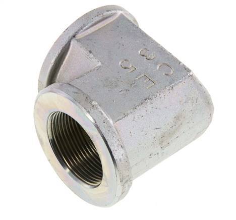 Racor acodado 90deg G1 1/2'' Hembra Acero Alta Presión 160bar (2248.0psi) Hidráulico