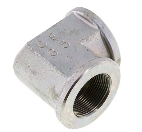 Racor acodado 90deg G1 1/2'' Hembra Acero Alta Presión 160bar (2248.0psi) Hidráulico