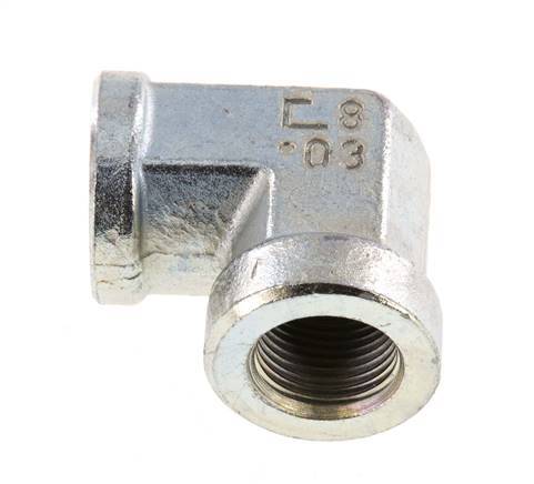 Racor acodado 90deg G3/8'' Hembra Acero Alta Presión 250bar (3512.5psi) Hidráulico