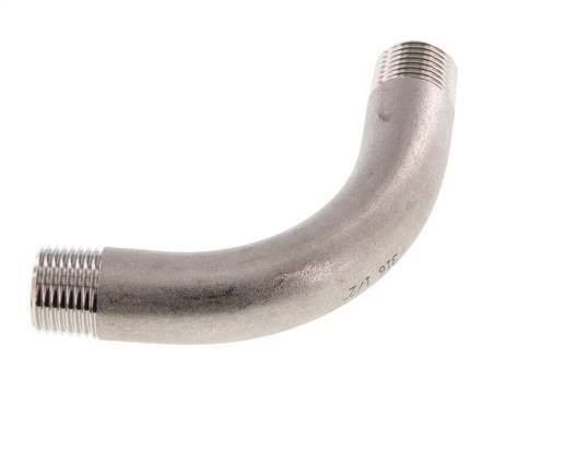 Tubo en ángulo de 90 grados R1/2'' Acero inoxidable 16bar (224.8psi)