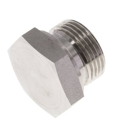 Tapón G1'' Acero inoxidable con hexágono exterior cono de 60° 150bar (2107,5psi) Hidráulico