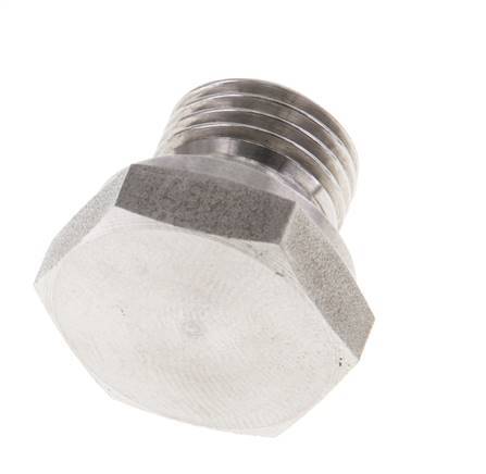 Tapón G1/4'' Acero inoxidable con cono hexagonal externo de 60° 575bar (8078.75psi) Hidráulico