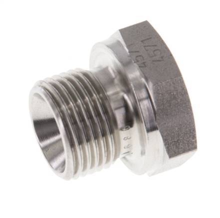 Tapón G3/8'' Acero inoxidable con cono hexagonal externo de 60° 425bar (5971.25psi) Hidráulico