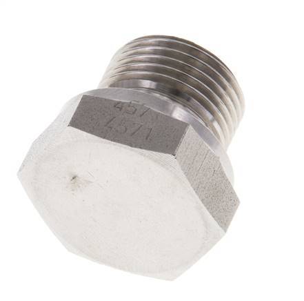 Tapón G3/8'' Acero inoxidable con cono hexagonal externo de 60° 425bar (5971.25psi) Hidráulico