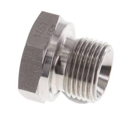 Tapón G3/8'' Acero inoxidable con cono hexagonal externo de 60° 425bar (5971.25psi) Hidráulico