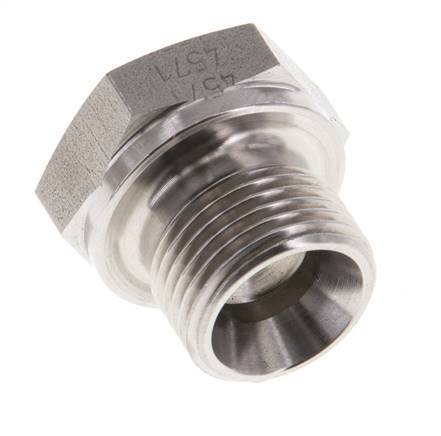 Tapón G3/8'' Acero inoxidable con cono hexagonal externo de 60° 425bar (5971.25psi) Hidráulico