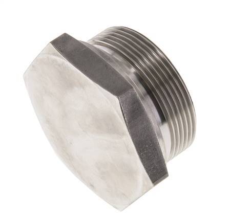 Tapón G2'' Acero inoxidable con hexágono exterior cono de 60° 75bar (1053.75psi) Hidráulico