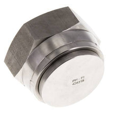 End Cap G1 1/2'' Stainless steel with External Hex 60° cone 125bar (1756.25psi) Hydraulic