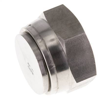 End Cap G1 1/2'' Stainless steel with External Hex 60° cone 125bar (1756.25psi) Hydraulic