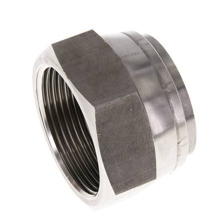 End Cap G1 1/2'' Stainless steel with External Hex 60° cone 125bar (1756.25psi) Hydraulic