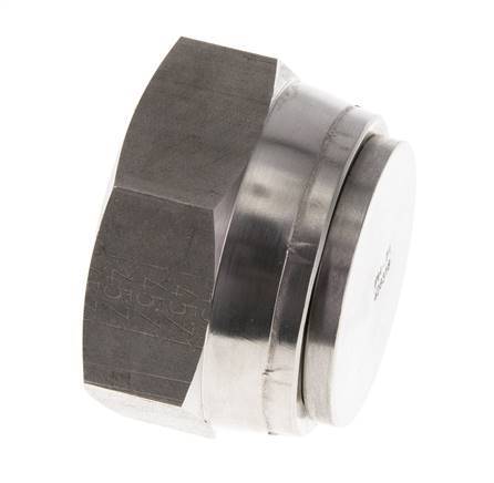 End Cap G1 1/2'' Stainless steel with External Hex 60° cone 125bar (1756.25psi) Hydraulic