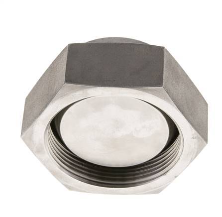 End Cap G2'' Stainless steel with External Hex 60° cone 75bar (1053.75psi) Hydraulic