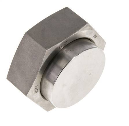 End Cap G2'' Stainless steel with External Hex 60° cone 75bar (1053.75psi) Hydraulic