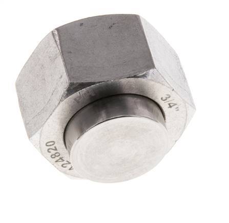 End Cap G3/4'' Stainless steel with External Hex 60° cone 175bar (2458.75psi) Hydraulic