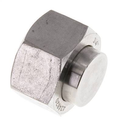 End Cap G3/4'' Stainless steel with External Hex 60° cone 175bar (2458.75psi) Hydraulic