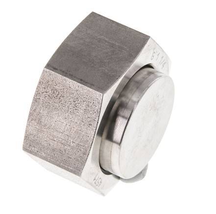 End Cap G1 1/4'' Stainless steel with External Hex 60° cone 150bar (2107.5psi) Hydraulic