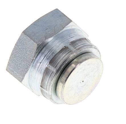 End Cap G1/2'' Steel with External Hex 60° cone 300bar (4215.0psi) Hydraulic [2 Pieces]