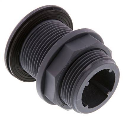 Conexión roscada para grifos de vaciado G1 1/4'' DN13 Pasamuros Polipropileno (pp) EPDM 10bar (140.5psi) FDA