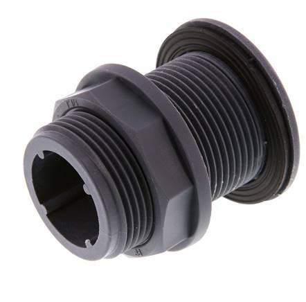 Conexión roscada para grifos de vaciado G1 1/4'' DN13 Pasamuros Polipropileno (pp) EPDM 10bar (140.5psi) FDA