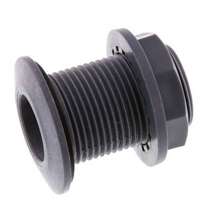Conexión roscada para grifos de vaciado G1'' DN24 Pasamuros Polipropileno (pp) EPDM 10bar (140,5psi) FDA