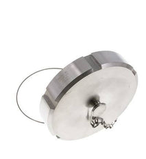 Tuerca de sombrerete Rd130 X 1/4'' DN 100 Acero inoxidable 1.4404 NBR DIN 11851 FDA 21 con cadena