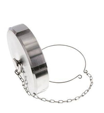 Tuerca de sombrerete Rd130 X 1/4'' DN 100 Acero inoxidable 1.4404 NBR DIN 11851 FDA 21 con cadena