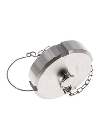Tuerca de sombrerete Rd78 X 1/6'' DN 50 Acero inoxidable 1.4301 NBR DIN 11851 FDA 21 con cadena