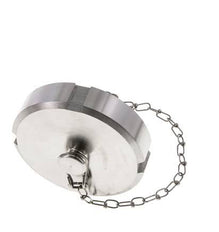 Tuerca de sombrerete Rd78 X 1/6'' DN 50 Acero inoxidable 1.4301 NBR DIN 11851 FDA 21 con cadena