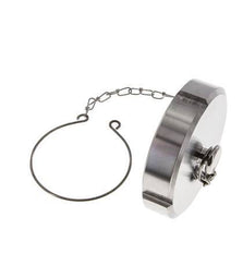 Tuerca de sombrerete Rd78 X 1/6'' DN 50 Acero inoxidable 1.4404 NBR DIN 11851 FDA 21 con cadena