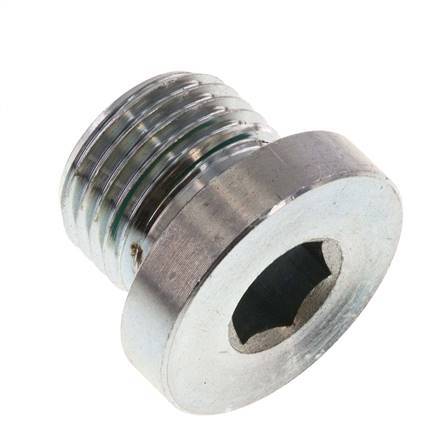 Plug M16 X 1.5 Steel FKM with Internal Hex 400bar (5620.0psi) [2 Pieces]