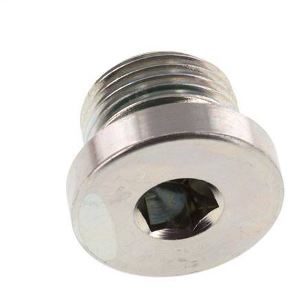 Plug M18 X 1.5 Steel FKM with Internal Hex 400bar (5620.0psi) [2 Pieces]
