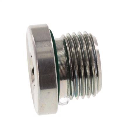 Plug M18 X 1.5 Steel FKM with Internal Hex 400bar (5620.0psi) [2 Pieces]