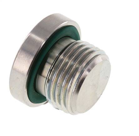 Plug M18 X 1.5 Steel FKM with Internal Hex 400bar (5620.0psi) [2 Pieces]