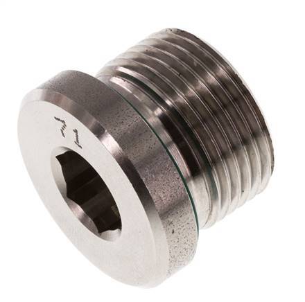Tapón M22 X 1,5 Acero inoxidable FKM con hexágono interior 400bar (5620,0psi)