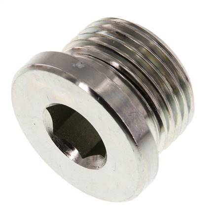 Tapón M27 X 2 Acero NBR con hexágono interior 400bar (5620.0psi)